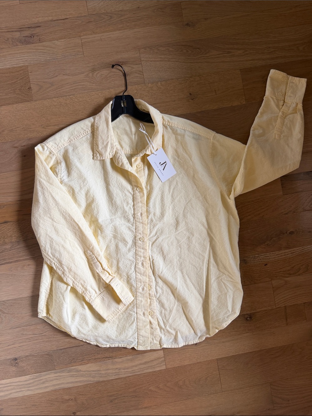 Julia Amory Light Yellow Carolyn Oxford Cloth Shirt - size L (sold out!)